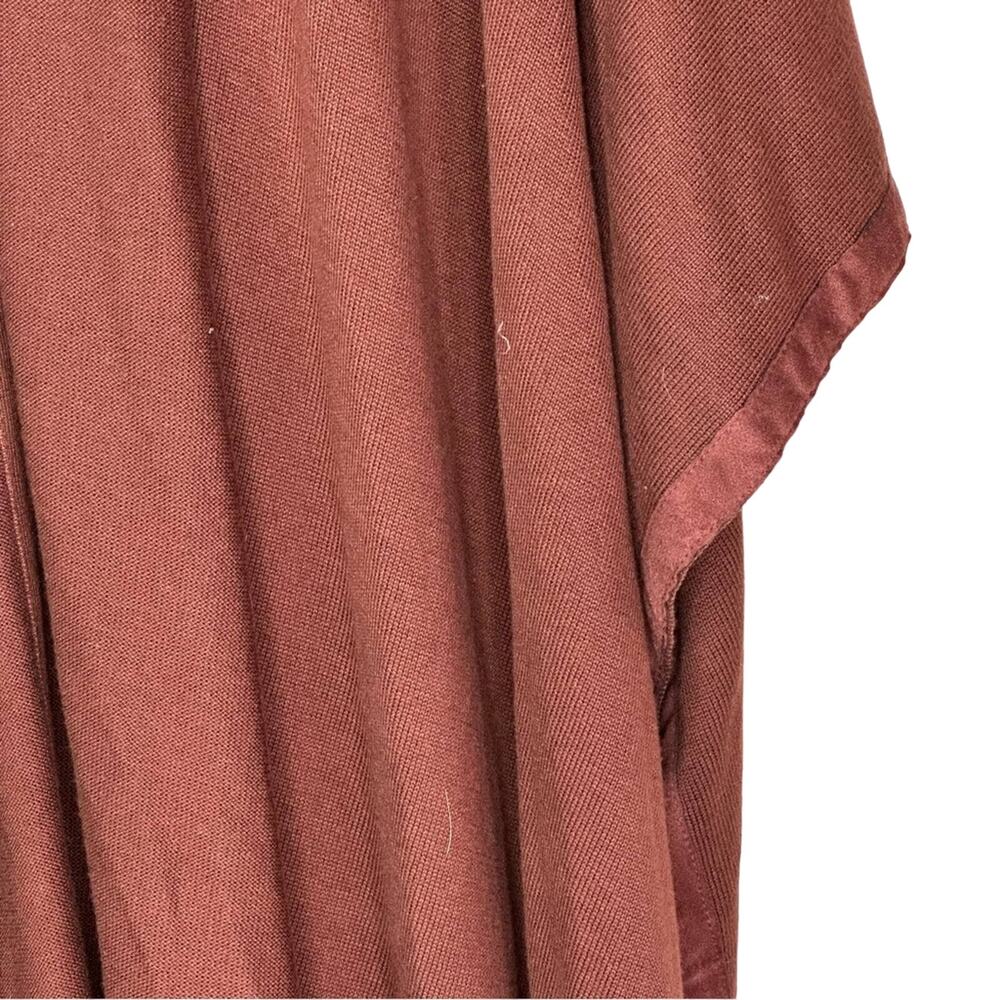 Open Wrap Duster Ruana Rustic Covering - COPPER - Picture 4 of 9